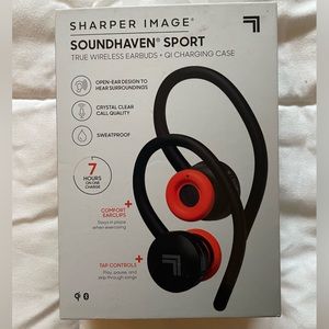 Sharper image sound-haven sport bluetooth headphones!
